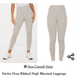 PrettyLittleThing gray ribbed leggings!